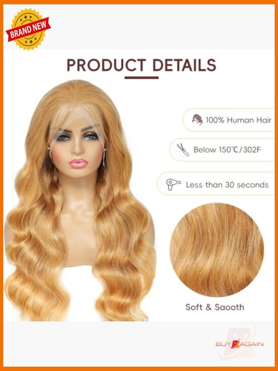 200% Density HD Lace Front Wig Human Hair Body Wave Pre Plucked 13x4 Lace Full